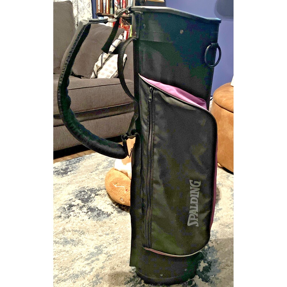 Spalding Lightweight Sunday Golf Bag 6-Way Carry Green Black